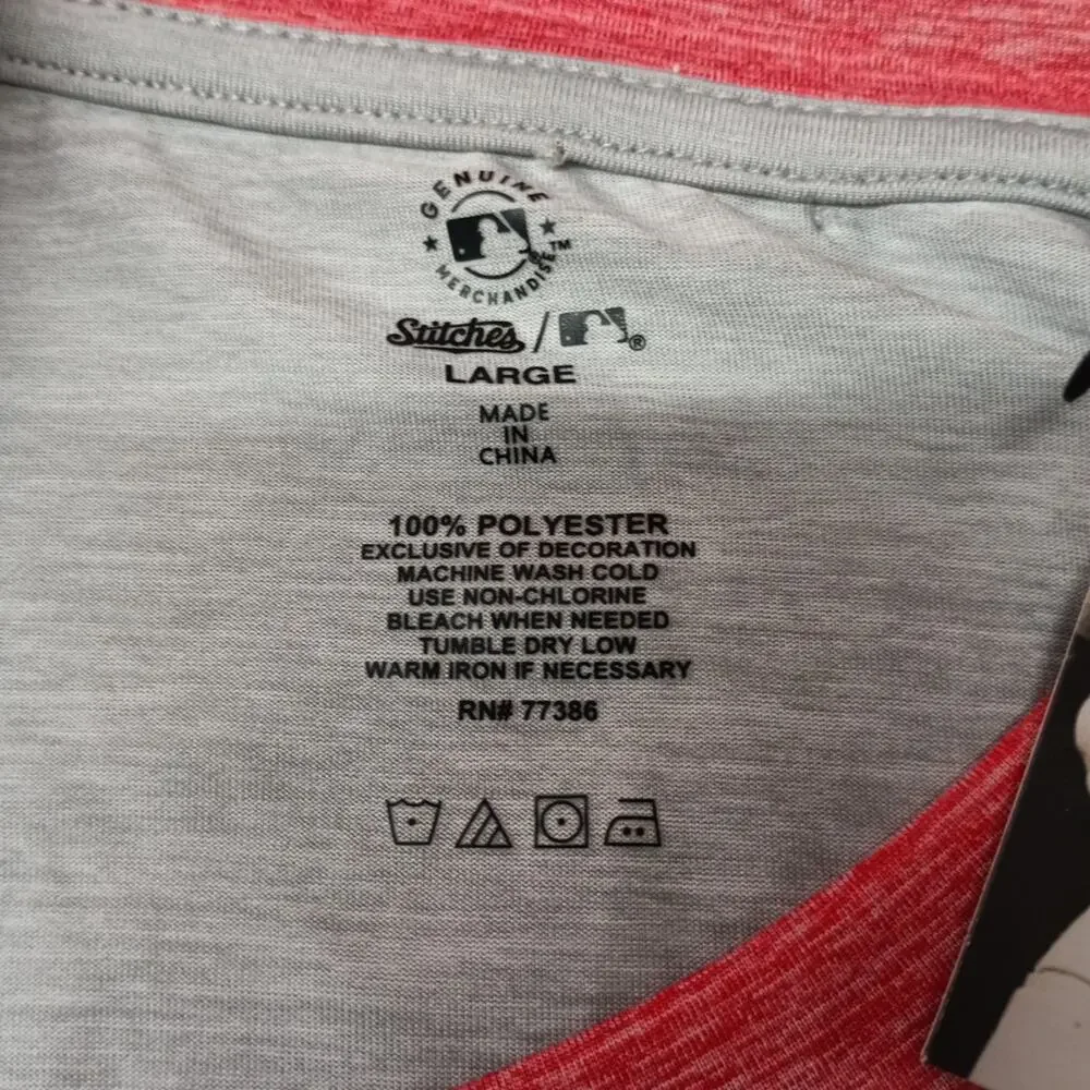 Washington Nationals Shirt Mens L Gray‎ Stitches Baseball MLB
